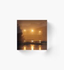 blackfriars bridge in the fog Acrylic Block