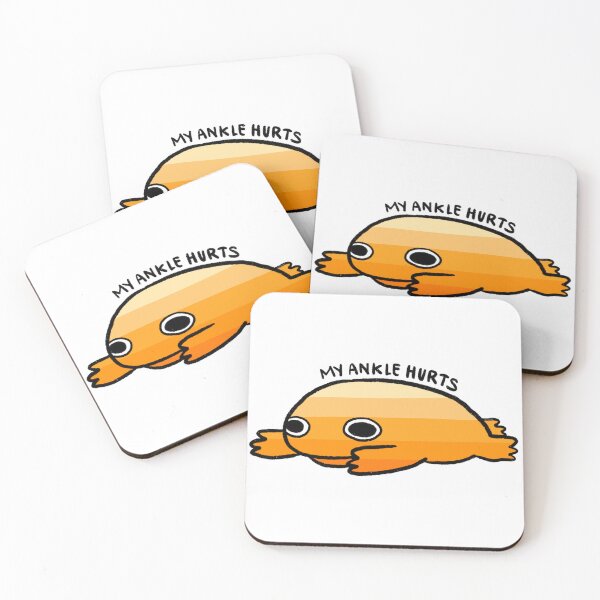 Item preview, My Ankle Hurt | Orange Sunset Frog designed and sold by iristocat.