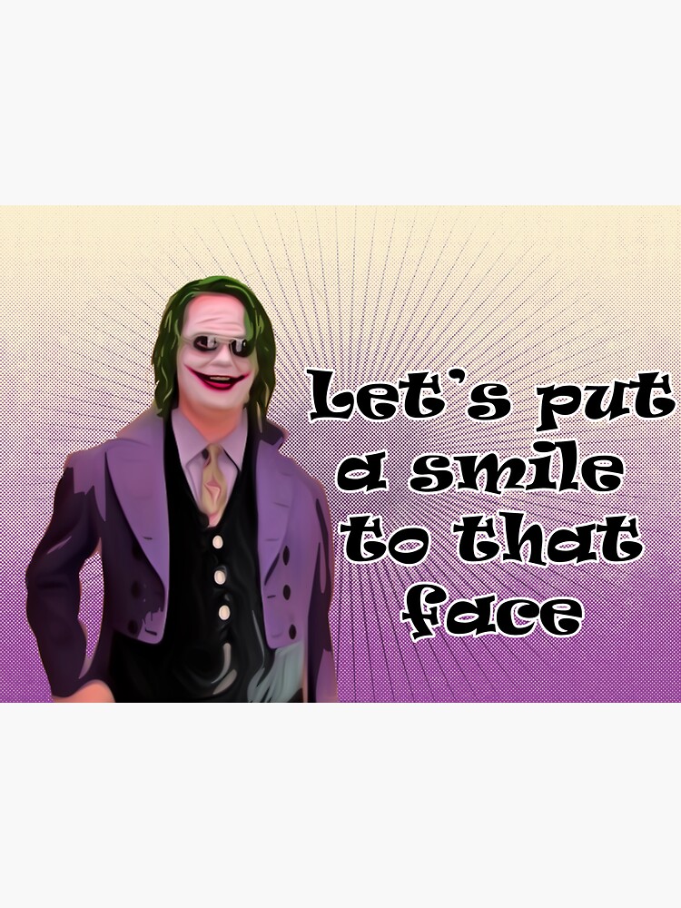 Joker Let's Put A Smile On That Face' Sticker