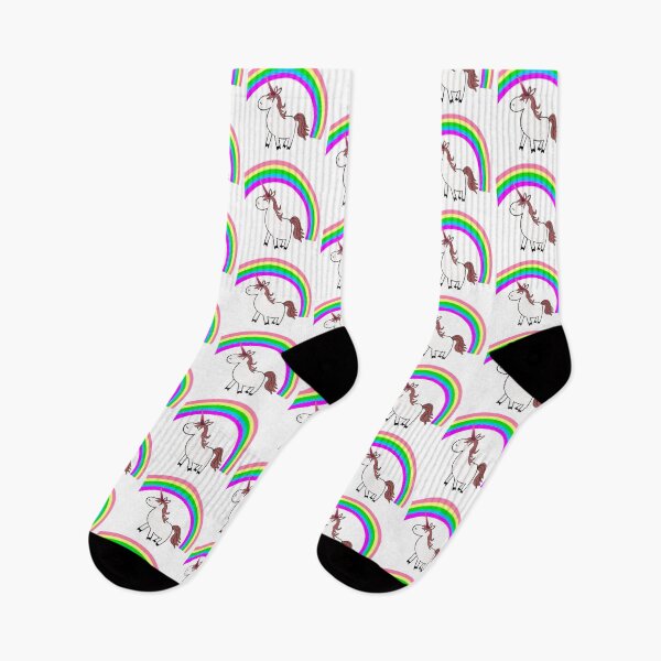 Item preview, Adorable Unicorn with Rainbow Cartoon Illustration designed and sold by Vividality.