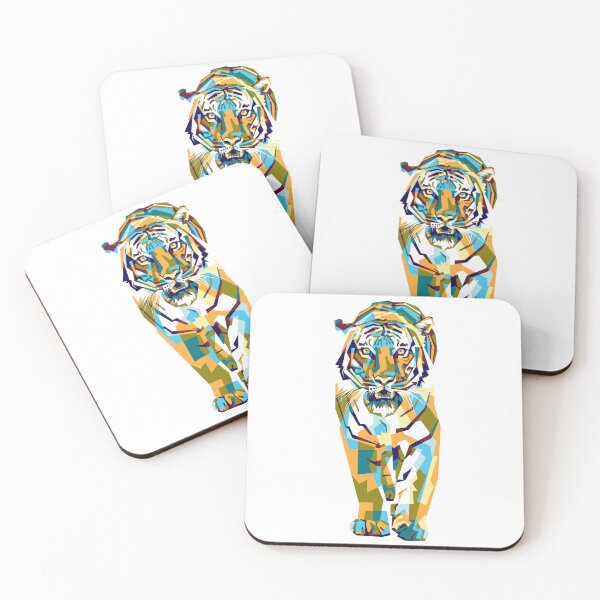 Item preview, Colorfully tiger - geometric forms designed and sold by professorguru.