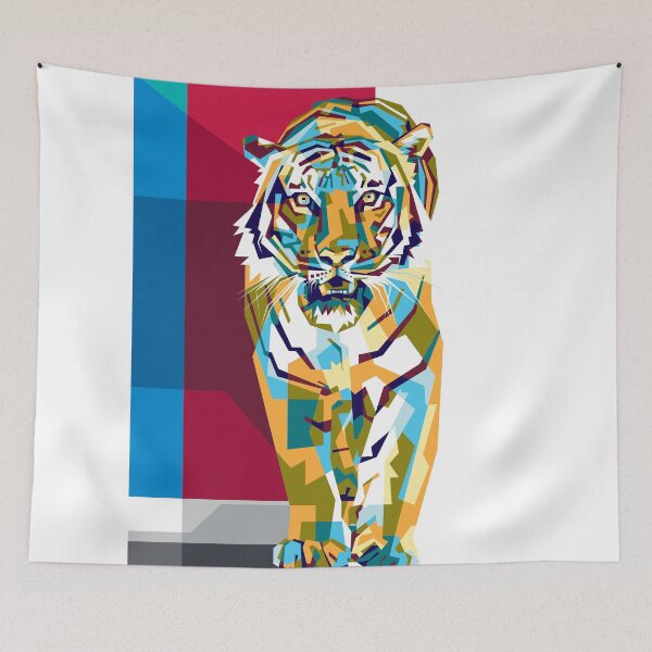 Item preview, Colorfully tiger - geometric forms designed and sold by professorguru.