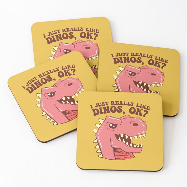 Item preview, I Just Really Like Dinos Ok | Cute Cartoonish T-Rex designed and sold by THROUGH-LIFE.