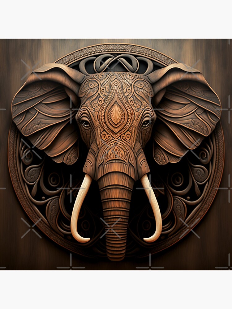 Brown and Gold Elephant Magnet Brooch- Order Wholesale