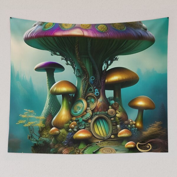 Item preview, Mushroom Lover Botanical Mushrooms Plants Psychedelic Mushroom Mushroom Collector Mushroom Forest designed and sold by Olga Nagornaya.