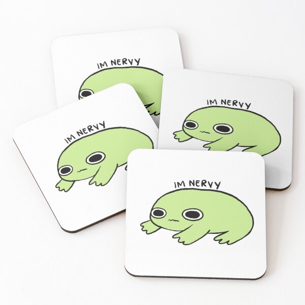 Item preview, I’m Nervy | Nervous Green Frog designed and sold by iristocat.