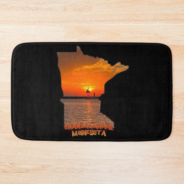 Item preview, Minnesota State Outline - Grand Marais Sunset designed and sold by gorff.
