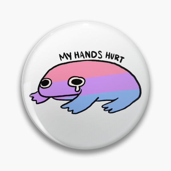 Item preview, My Hands Hurt | Pink Purple Blue Bi Pride Frog designed and sold by iristocat.