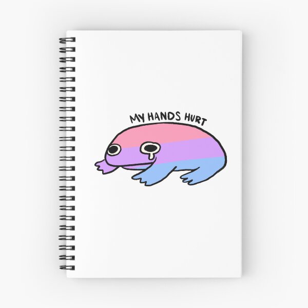 Item preview, My Hands Hurt | Pink Purple Blue Bi Pride Frog designed and sold by iristocat.