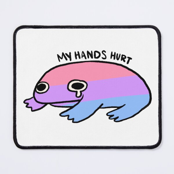 Item preview, My Hands Hurt | Pink Purple Blue Bi Pride Frog designed and sold by iristocat.