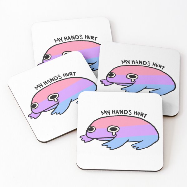 Item preview, My Hands Hurt | Pink Purple Blue Bi Pride Frog designed and sold by iristocat.