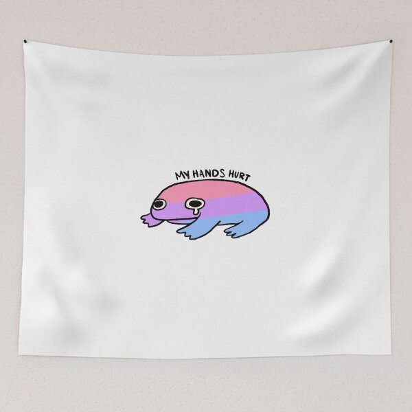 Item preview, My Hands Hurt | Pink Purple Blue Bi Pride Frog designed and sold by iristocat.