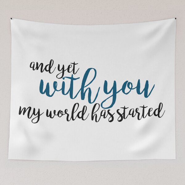 Item preview, with you my world has started - les mis designed and sold by kendall whitmire.