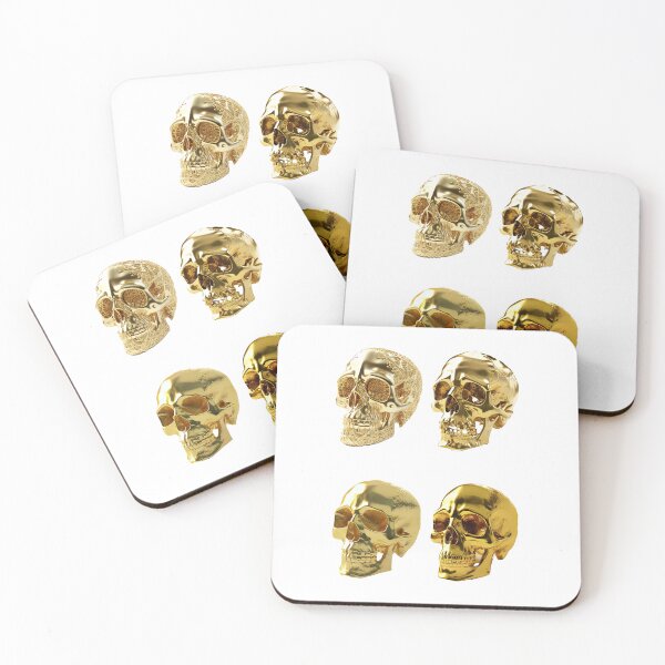 Item preview, DECORATED GOLD SKULLS designed and sold by Arthoughts.