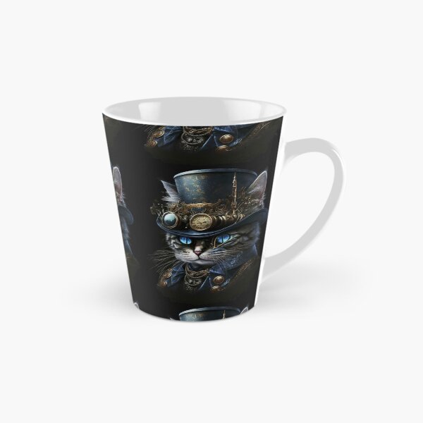 Item preview, SteamCat - Blue Steampunk Cat with Goggles and Top hat designed and sold by VicAndSteam.