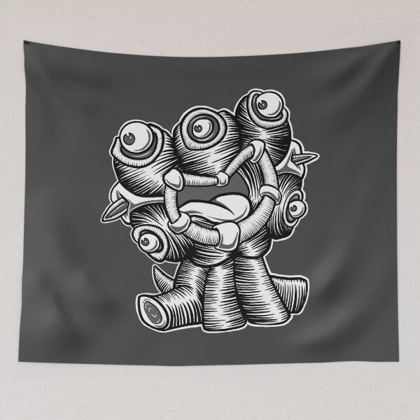 Item preview, Cute Dog Monster Sketch Line Drawing designed and sold by CreatureSketch.