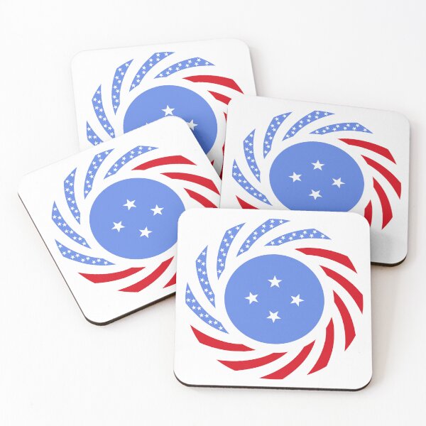 Item preview, Micronesian American Multinational Patriot Flag Series designed and sold by Carbon-Fibre Media.