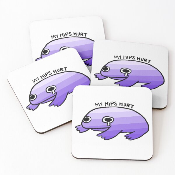 Item preview, My Hips Hurt | Crying Purple Gradient Frog designed and sold by iristocat.