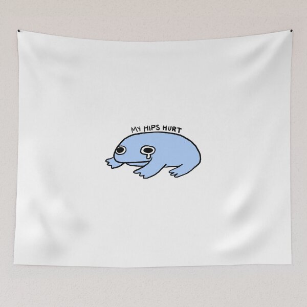 Item preview, My Hips Hurt | Periwinkle Purple Blue Frog designed and sold by iristocat.