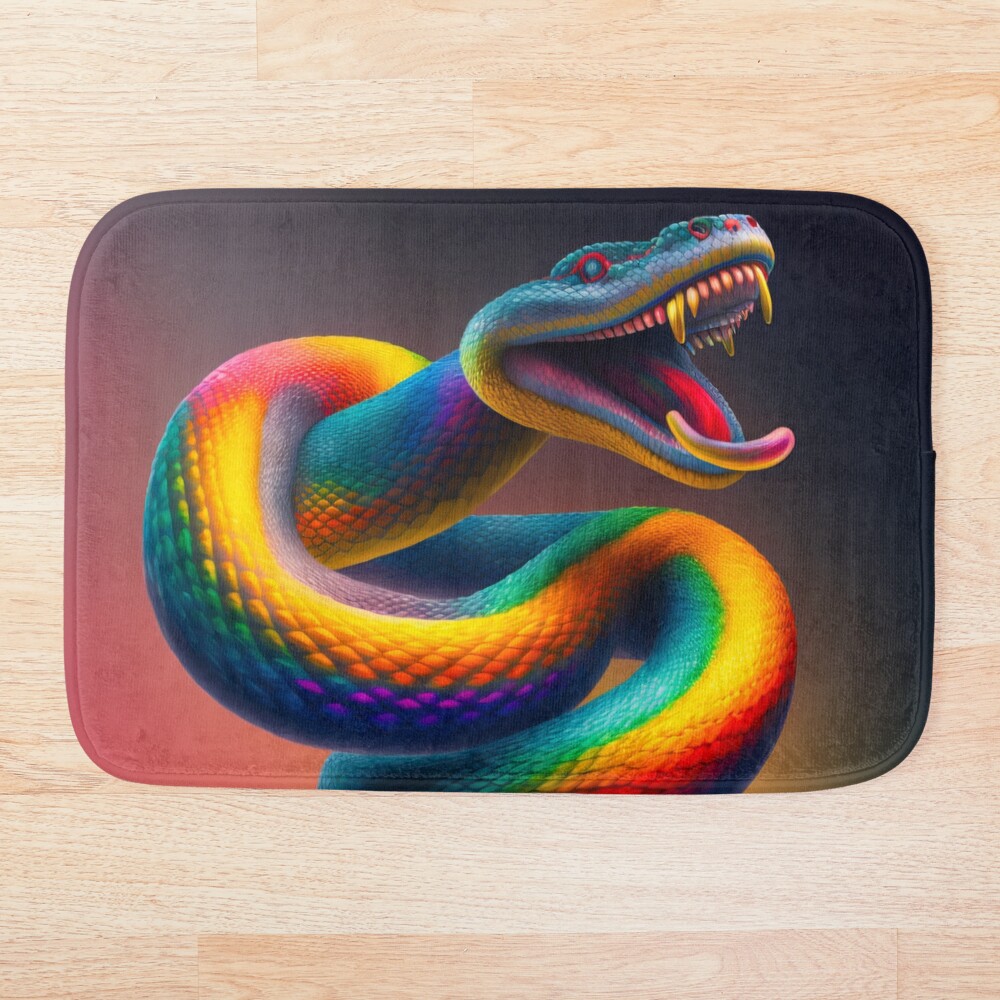Rainbow Color Snake - Big Teeth - From the Serie Spirit Animals