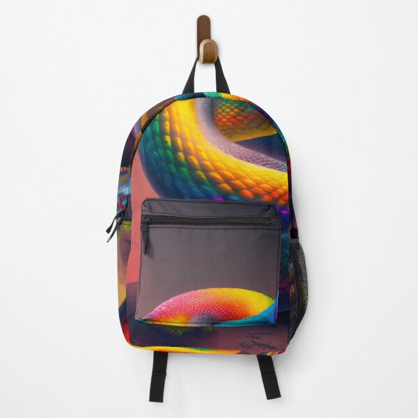 Item preview, Rainbow Color Snake - Big Teeth - From the Serie Spirit Animals designed and sold by AdamesArtStudio.
