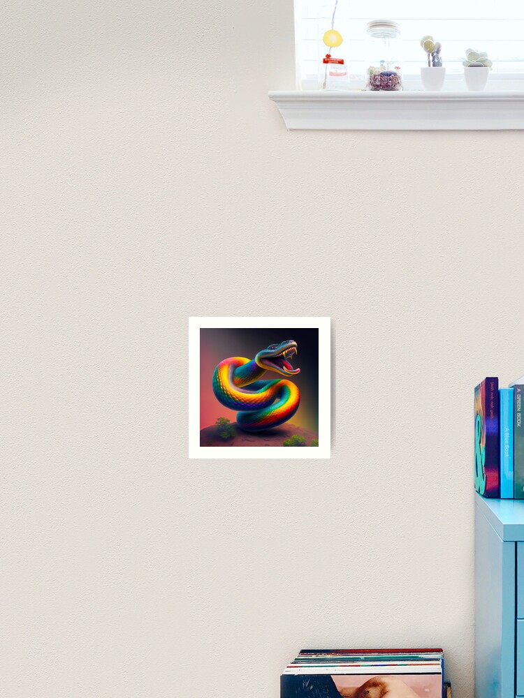 Rainbow colored snake print - Capricorn Press