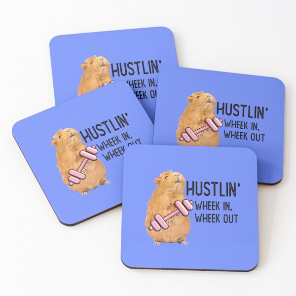 Item preview, Funny Guinea Pig Weight Lifter - Hustlin' Wheek In Wheek Out -Plates Dates designed and sold by WigOutlet.
