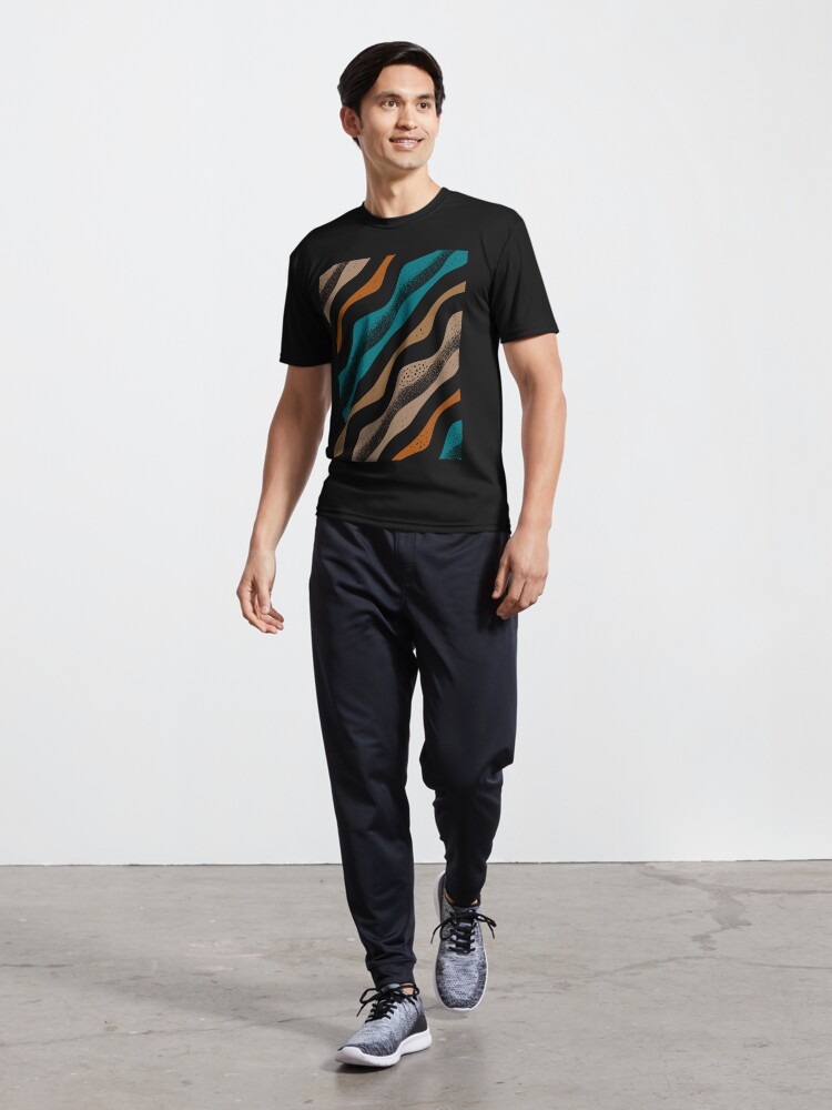 Thumbnail 5 of 7, Active T-Shirt, Wavy hills designed and sold by Rixel Studio.