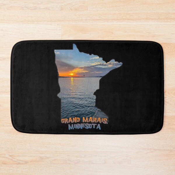 Item preview, Minnesota State Outline - Grand Marais Sunset designed and sold by gorff.