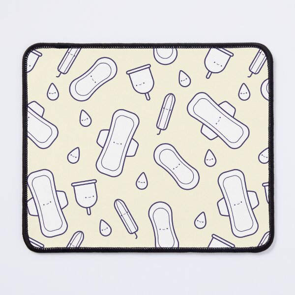 Item preview, Menstruation Yellow White Cute Period Pad Tampon Pattern designed and sold by JessicaAmber.
