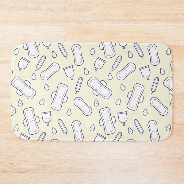 Item preview, Menstruation Yellow White Cute Period Pad Tampon Pattern designed and sold by JessicaAmber.