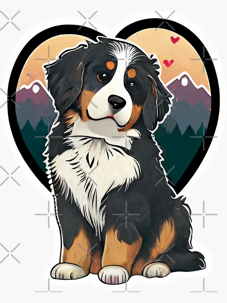 Bernese Mountain Dog Doggie Puppy Present Gift' Sticker