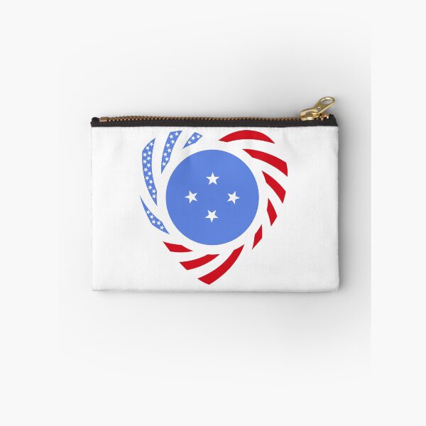 Item preview, Micronesian American Multinational Patriot Flag Series (Heart) designed and sold by Carbon-Fibre Media.