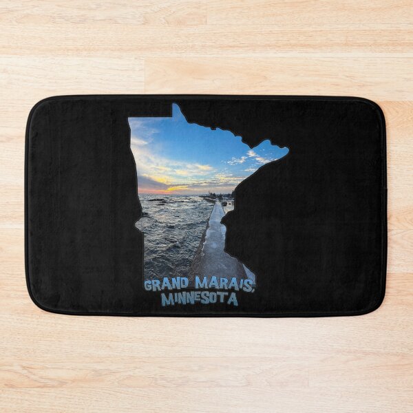Item preview, Minnesota State Outline - Grand Marais Sunset designed and sold by gorff.