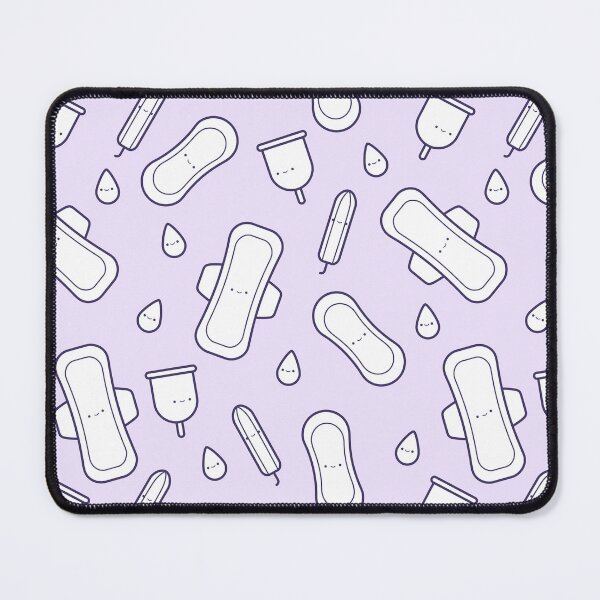Item preview, Menstruation Purple White Cute Period Pad Tampon Pattern designed and sold by JessicaAmber.