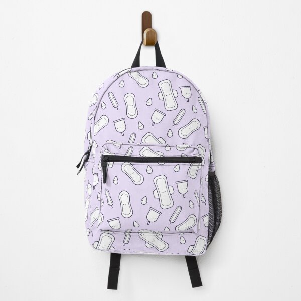 Item preview, Menstruation Purple White Cute Period Pad Tampon Pattern designed and sold by JessicaAmber.