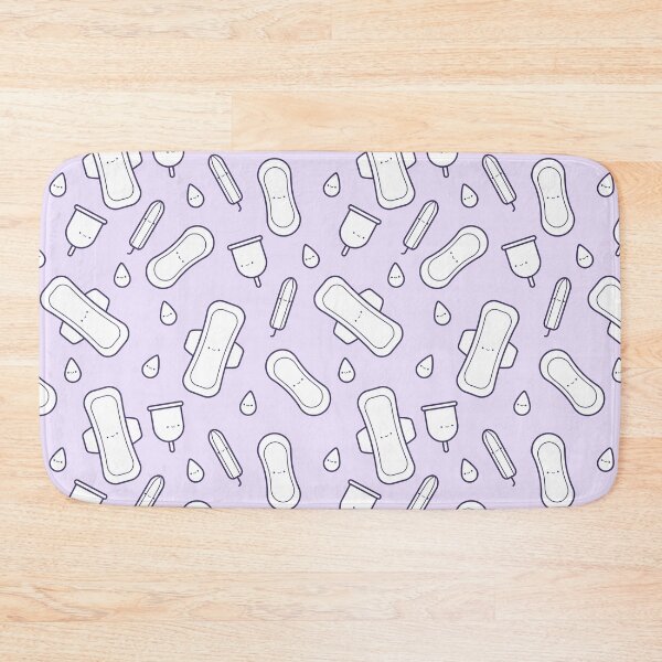 Item preview, Menstruation Purple White Cute Period Pad Tampon Pattern designed and sold by JessicaAmber.