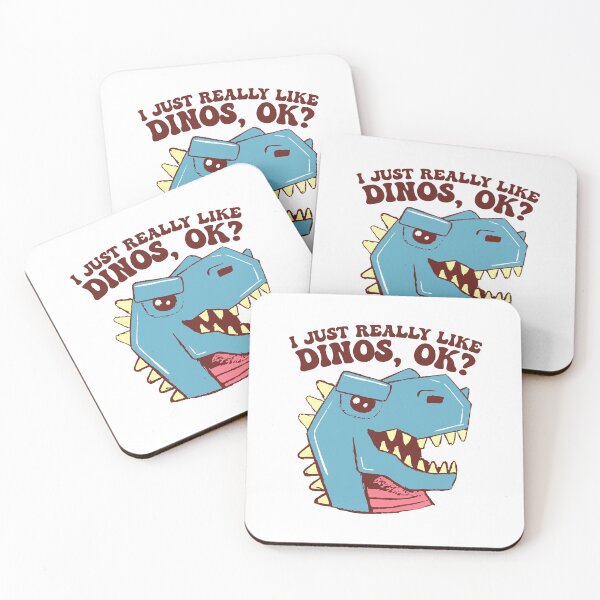 Item preview, I Just Really Like Dinos Ok | Cute Cartoonish T-Rex designed and sold by THROUGH-LIFE.