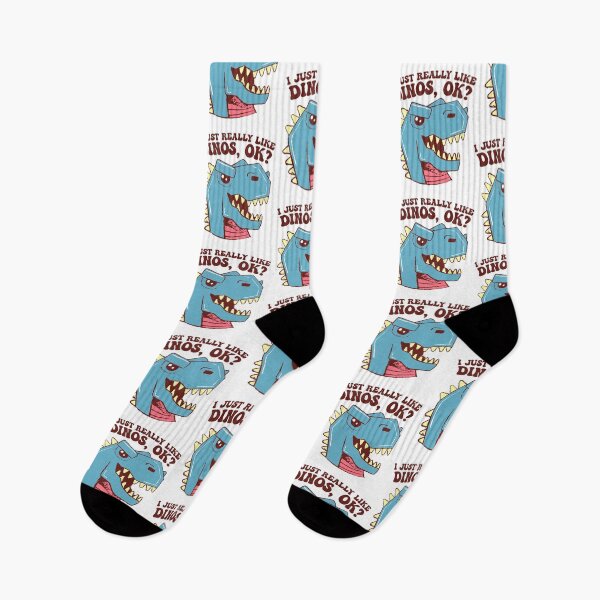 Item preview, I Just Really Like Dinos Ok | Cute Cartoonish T-Rex designed and sold by THROUGH-LIFE.