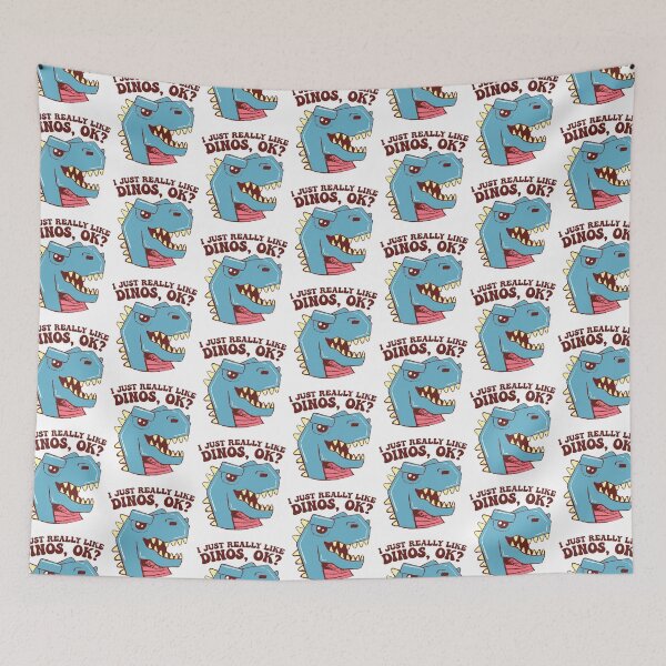 Item preview, I Just Really Like Dinos Ok | Cute Cartoonish T-Rex designed and sold by THROUGH-LIFE.