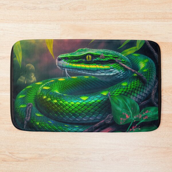 Item preview, Green Tree Snake, Python, Cobra in the Jungle designed and sold by AdamesArtStudio.