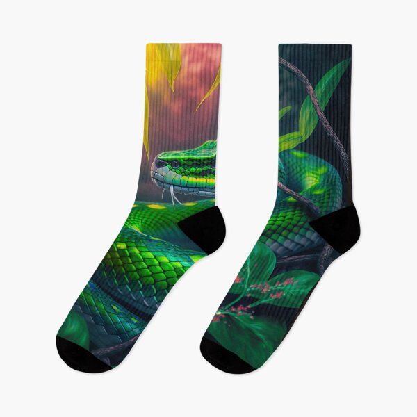 Item preview, Green Tree Snake, Python, Cobra in the Jungle designed and sold by AdamesArtStudio.
