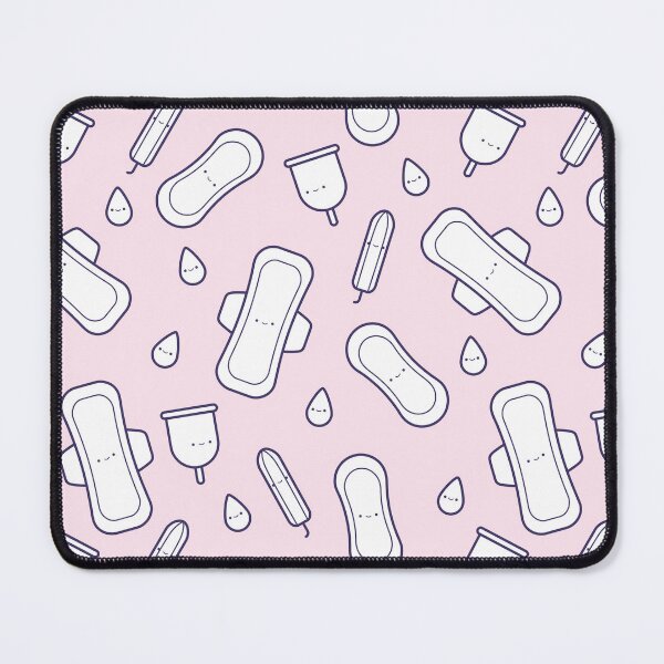 Item preview, Menstruation Pink White Cute Period Pad Tampon Pattern designed and sold by JessicaAmber.