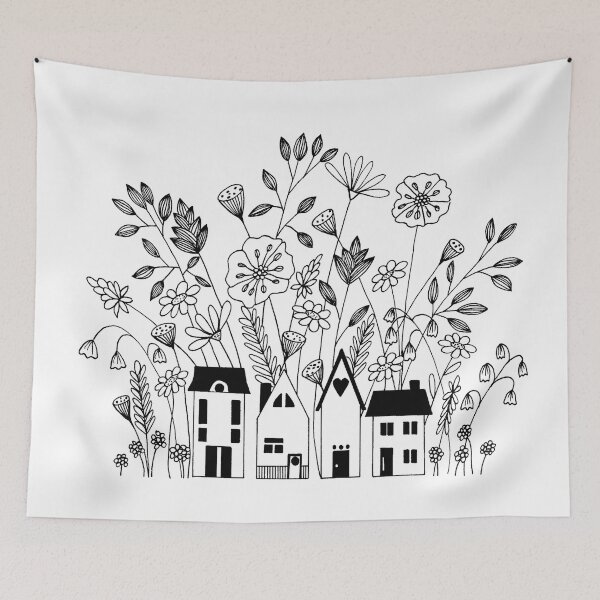 Item preview, Tiny houses in the flowers designed and sold by DianaGuy.