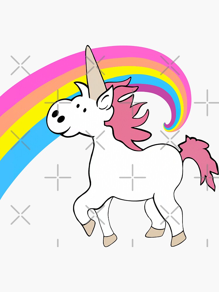 "Rainbow Unicorn" Sticker for Sale by TeresaHares Redbubble