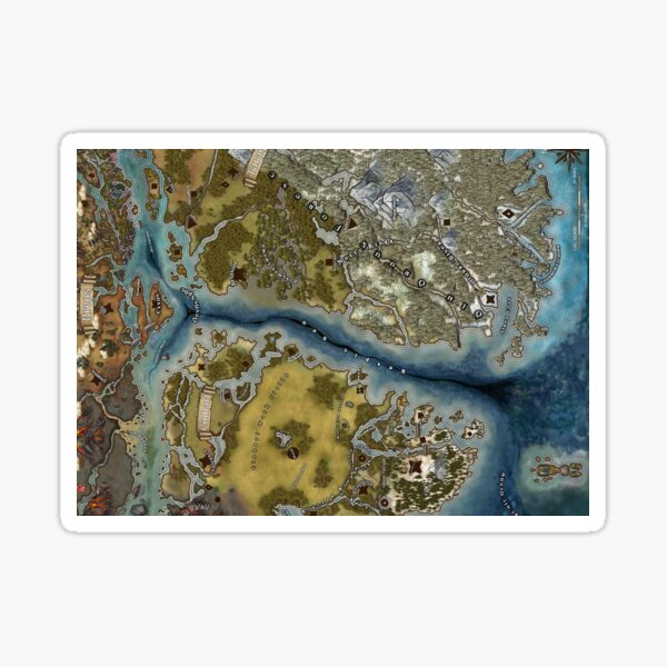 Thrae map Sticker