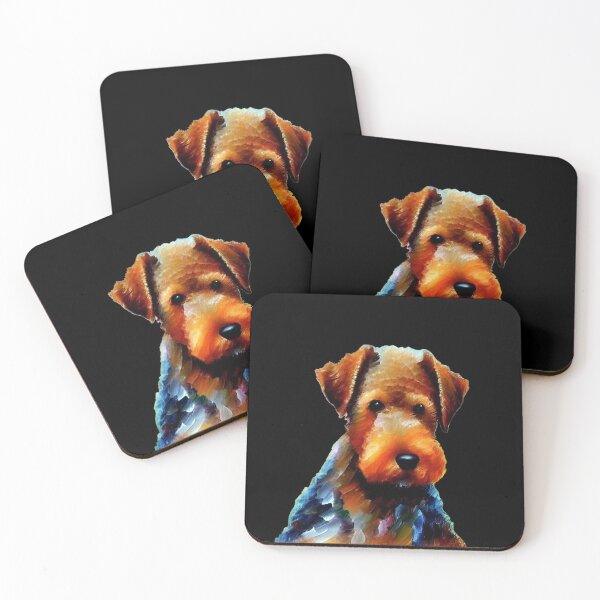 Item preview, Airedale Terrier - Black Background designed and sold by ArtistsQuest.