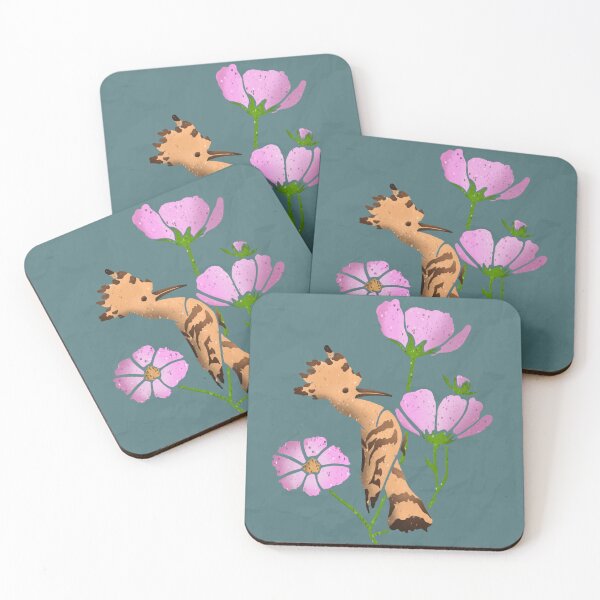 Item preview, Hoopoes bird and flowers designed and sold by cholowiz.