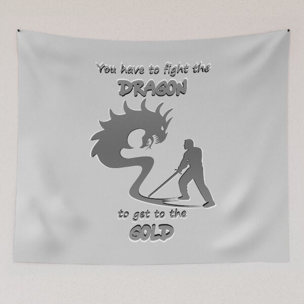 Item preview, You have to fight the Dragon to get to the Gold - Jordan Peterson (Gold) designed and sold by JoanNinjaHen.