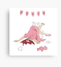 Sloth's Tea Party Metal Print